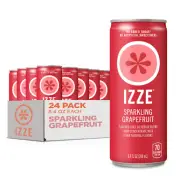 IZZE Sparkling Juice Grapefruit No Added Sugars No Preservatives Non GMO