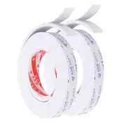 2Pcs 7 Feet Sealing Foam Tape 2.5cm Wide 5mm Thick Adhesive Weather Strip White