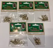 5 Packs MINI Christmas Tree Ornament Hooks Hangers 100 Total NIP