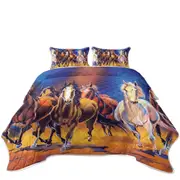 Running Horses Art Coverlet