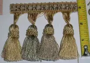 1 Yd Malabar Oakwood Single Tassel Fringe-Gimp Top