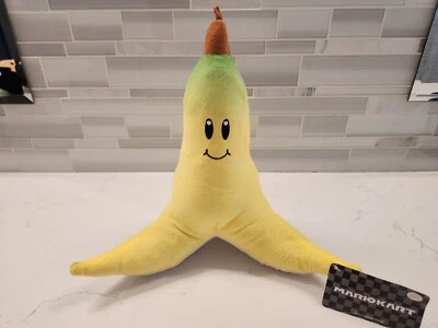 NEW Nintendo Super Mario Kart Happy Banana Peel 10" Plush Doll 2024 Good Stuff