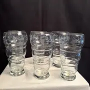 Set of 6 357A Princess House Heritage Crystal Etched Soda Sundae Glasses