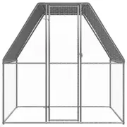 Andala Pets Chicken Cage Silver and Grey 2x2x2 m Galvanised Steel