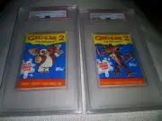 1990 Topps Gremlins 2 Wax Pack PSA 8 Gizmo Mohawk PSA 7 Lot