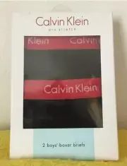 Calvin Klein Boys ToddlebBoxer Briefs Underwear 2 pack boxer brief size S(6/7)