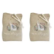 2x Magic 19cm Doorstop Home/Office Room Weighted Heavy Door Stopper Decor Beige