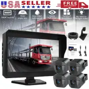 Quad Monitor Dash Cam DVR Recorder Front Rear View Backup Camera For Truck RV