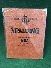 Houston Rockets NBA Basketball Spalding Official Game Ball Leather Portfolio