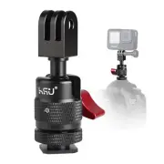 HSU Cold Shoe Mount Adapter, Aluminum 1/4”-20 Screw Hole 360° Rotatio