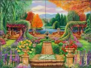 Landscape Tile Backsplash Fernando Agudelo Art Ceramic Mural FAA003