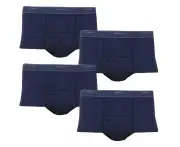 4x Bonds Extra Support Mens Brief Boxer Undies Underwear M821 Bulk Navy Blue