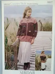LADIES JACKET KNITTING PATTERN - 81-97cm, 8ply - SIRDAR Country Style 9807