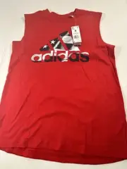Adidas Red and Black Short Sleeve Tee