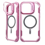 For iPhone 16 Pro Max Case, Lens Holder, Compatible with MagSafe Acrylic Cover, Pink