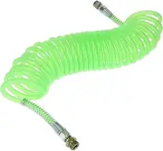 X AUTOHAUX 34 Circle Air Brake Hose Oil Cooler Coiled Short Tail Line Brake Coil Cable for Trucks Tractors Assembly with M22x1.5 NPT Fitting PU Iron Green 31FT