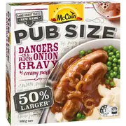 McCain Pub Size Bangers & Mash Frozen Meal 500g