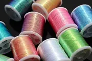 Tigofly 10 pcs Colors Pearl Glitter Tinsel 150D Thread 40 Yards Fly Fishing Tying Tinsel Line Materials