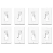 8 Pack Dimmer Light Switch- Single Pole or 3-Way for LED /600W Incandescent ETL