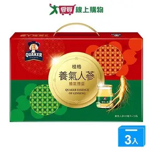 桂格養氣人蔘禮盒(42MLx15瓶)【三入組】【愛買】