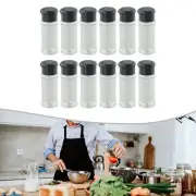 UK,12* Empty Spice Jars Bottles Salt Container With Lid Round Seasoning-Bottle