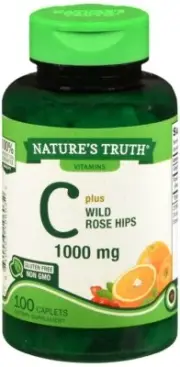 Nature's Truth C 1,000 mg Plus Wild Rose Hips Caplets 100 EA
