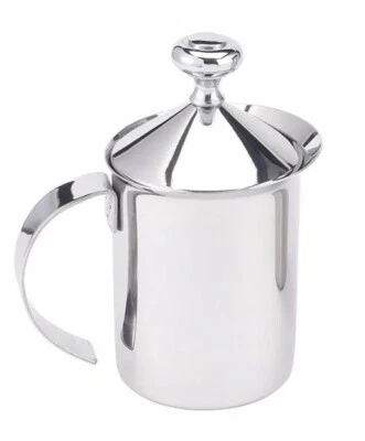 Milk Frother Cappuccino Coffee Foam Pitcher, Stainless, 14-Ounce Capacity