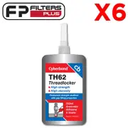 6 x TH62 Cyberbond Threadlocker 250ml High Strength, High Viscosity Loctite 262
