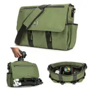 Lencca Canvas DSLR Mirrorless Camera Laptop Shoulder Messenger Photography Bag