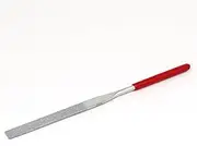 uxcell 180mm Long Metal Rubber Handle Diamond Coated Double Cut Flat File Hand Tool