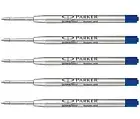 5 x PARKER QUINK FLOW BALL POINT PEN BP REFILL FINE (BLUE) WITH FREE SHIPPING