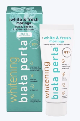 Biała Perła 97% Natural Herbal Enzymatic Toothpaste White & Fresh Moringa 75ml