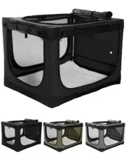 30 Inch Collapsible Travel Dog Crate for Medium Large Dogs, Portable Dog Crat...