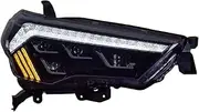 Headlight Assembly Compatible with TY 4Runner 2014-2020 LED DRL LED Sequential Turn Signal LED Low Beam Full LED Light Source Headlight