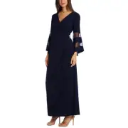 R&M Richards Womens Embellished Matte Jersey Evening Dress Gown BHFO 7989