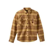 Brixton "Bowery" L/S Heavyweight Flannel (Curry Yellow/Pine Cone) Plaid Shirt