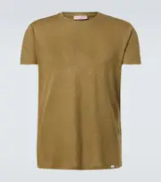[Orlebar Brown] Orlebar Brown OB-T linen jersey T-shirt AU 99 green