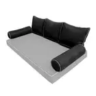 |COVER ONLY| STYLE 3 Full Bolster Pillow Daybed Porch Swing Contrast Trim AD109