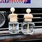 2Pcs Glass+Wood Aromatherapy Glass Bottle Essential Oil Diffuser Car Supplies