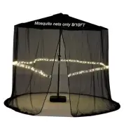 9/10FT Mosquito Net for Patio Umbrella Outdoors Screen 9ft(with Light)