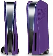 SIKEMAY PS5 Console Cover Plates for Disc Edition, PlayStation 5 Accessories Covers Faceplate Custom Hard Shockproof with Cooling Fan Vents Dust Protective ABS Skins Shell Side Panels - Purple