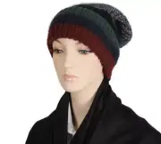 NEW MONCLER VIRGIN WOOL MOHAIR SLOUCHY LOGO BEANIE HAT UNISEX