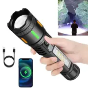 950000000 Lumen Super Bright LED Tactical Flashlight Rechargeable LED Work Light