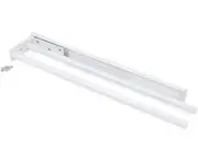 Emuca - Pull-Out Towel Rail with 2 arms, Kitchen or Bathroom Towel Rack from Aluminium with White Finish, 310mm (12,2 inch) Long