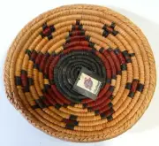 Shalimar Collection Shallow Mini Basket 7-1/2" x 2-1/2" Natural Star Hand Woven