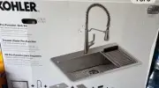 New Kohler Pro Function Sink Kit 18gauge Stainless Kitchen 33" Undermount New