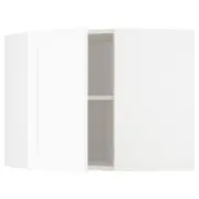 METOD corner wall cabinet with shelves, white Enköping/white wood effect, 68x37x60 cm