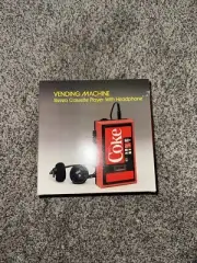Vintage Coke Coca Cola Stereo Cassette Player with headphones Vending Machine