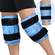 REVIX XL Knee Ice Wrap around Entire Knee, Reusable Gel Ice Packs for Knee Repla