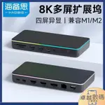 【⚡優質特價⚡】擴展塢 集線器 硬碟盒 海備思桌面TYPEC拓展塢DISPLAYLINK轉換器HDMI雙屏擴展器M1顯卡
